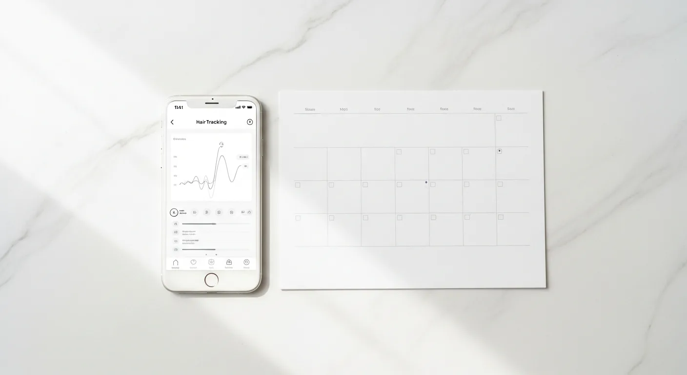 How to Track Hair Loss in Your First 90 Days — tracking guide infographic
