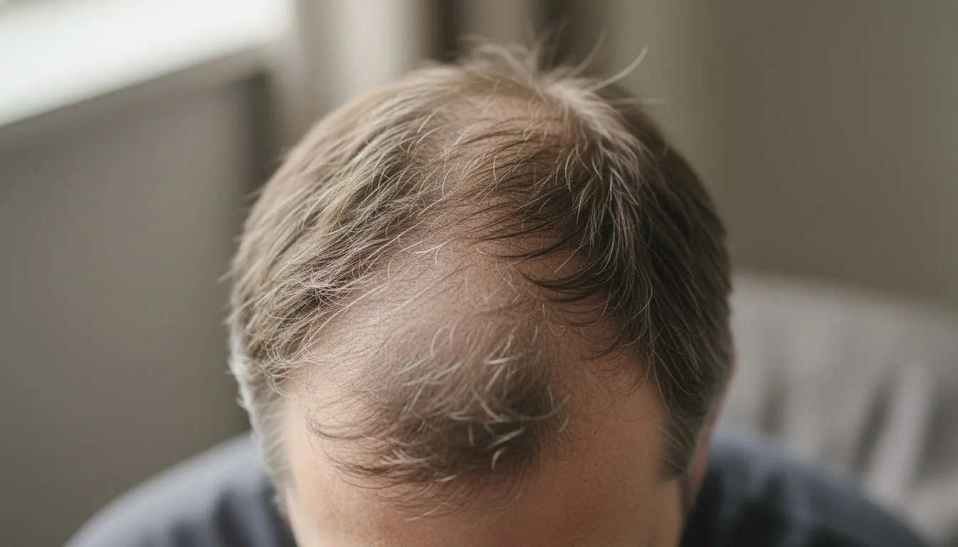 Norwood 3 Vertex hair loss pattern reference for dutasteride month 6 checkpoint